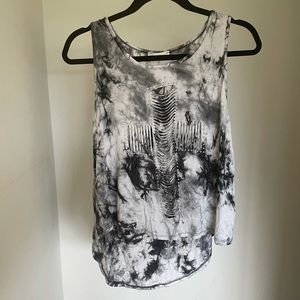 Ginger G Tie dye Blue & white with cross OS